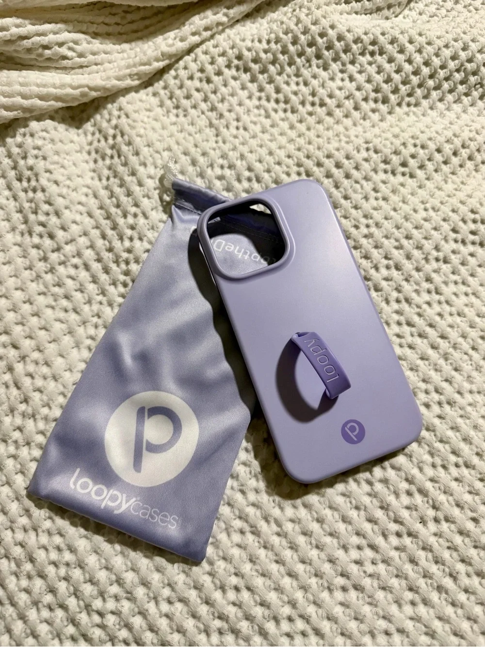 Loopy iPhone 14 Pro Max Case Lavender Purple with Built-in Loop